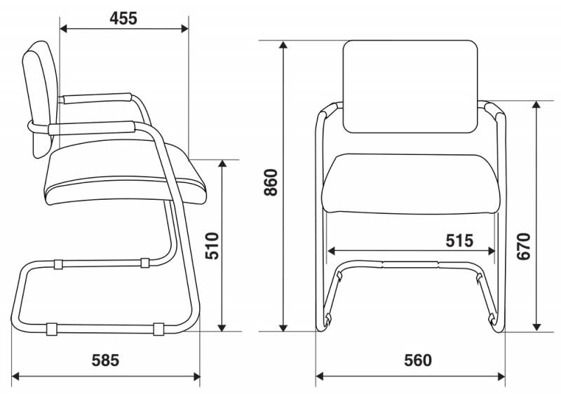 Стул для посетителей СН 271V